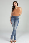 Coral Aztec Straight Jeans