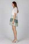 Puff Sleeve Colorblock Dress