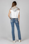Plaid Vest Hoodie Denim Jacket