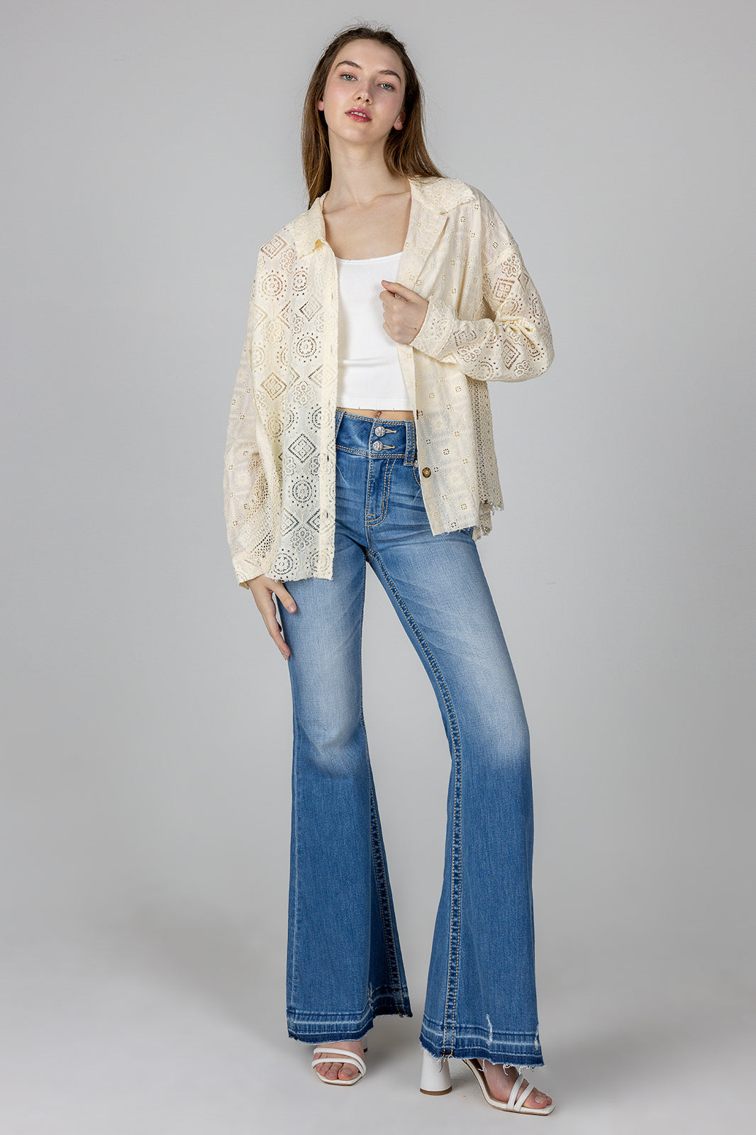 Crochet Button Up Shirt