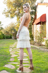 Woven Tiered Crochet Ruffle Skirt