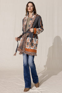 Aztec Fringe Cardigan