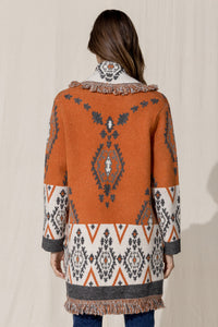 Aztec Fringe Cardigan