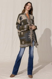 Fringe Aztec Cardigan