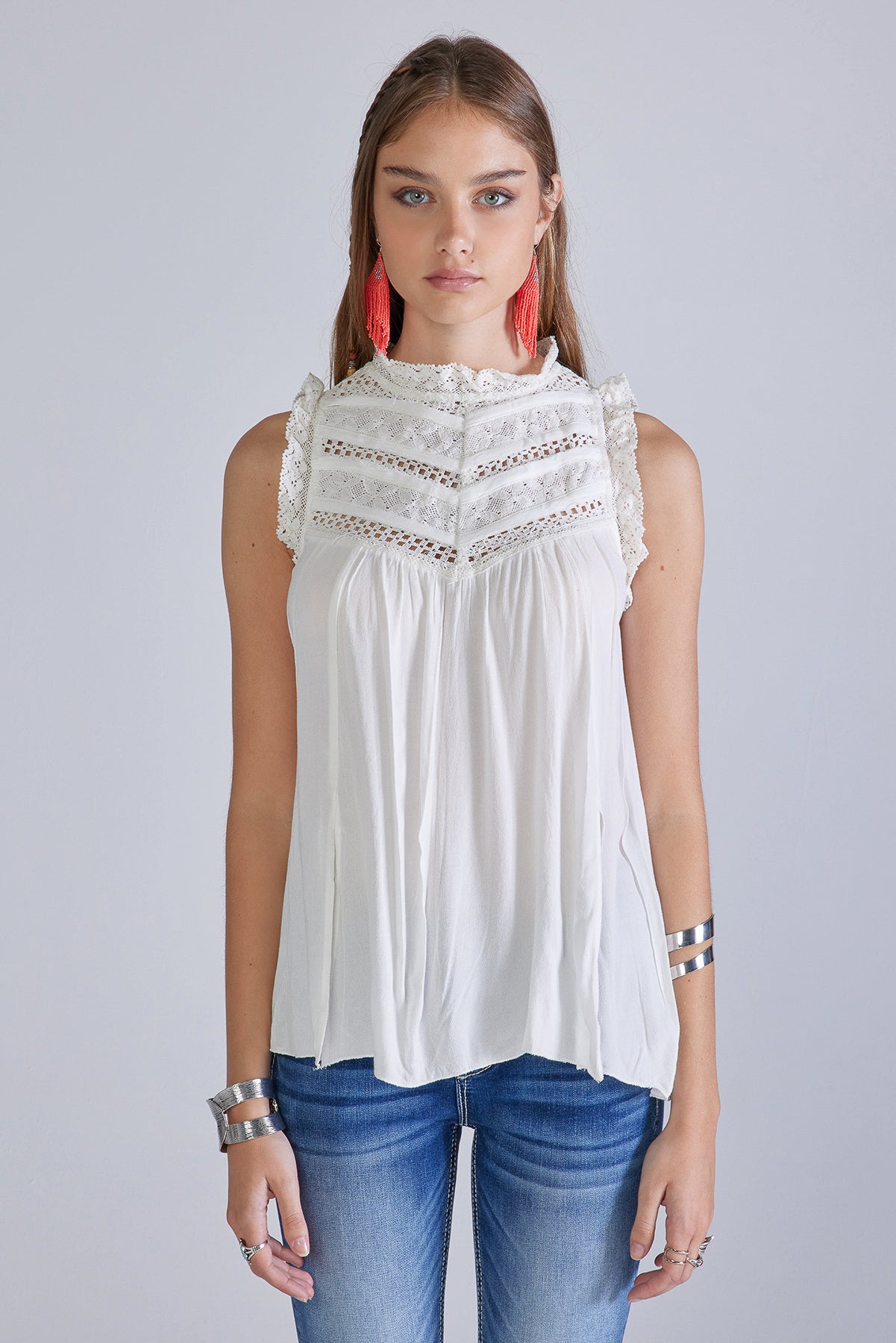Lace Inset Top