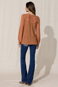 Crochet Waffle Knit Top