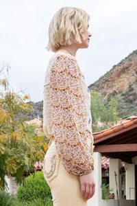 Floral Crochet Printed Top
