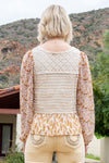 Floral Crochet Printed Top