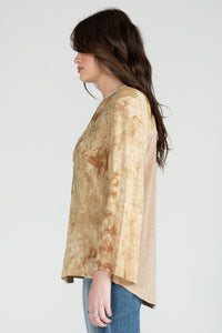 Tie Dye Embroidered Top
