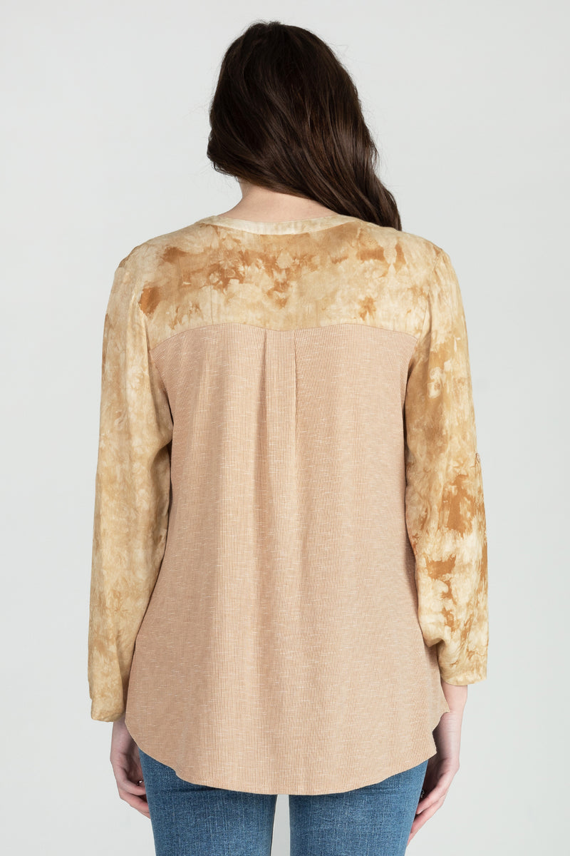 Tie Dye Embroidered Top