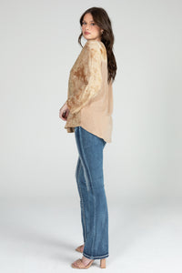 Tie Dye Embroidered Top