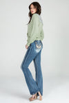 Long sleeve Chiffon Crochet Top