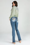 Long sleeve Chiffon Crochet Top