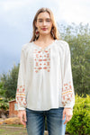 Embroidered Peasant Blouse